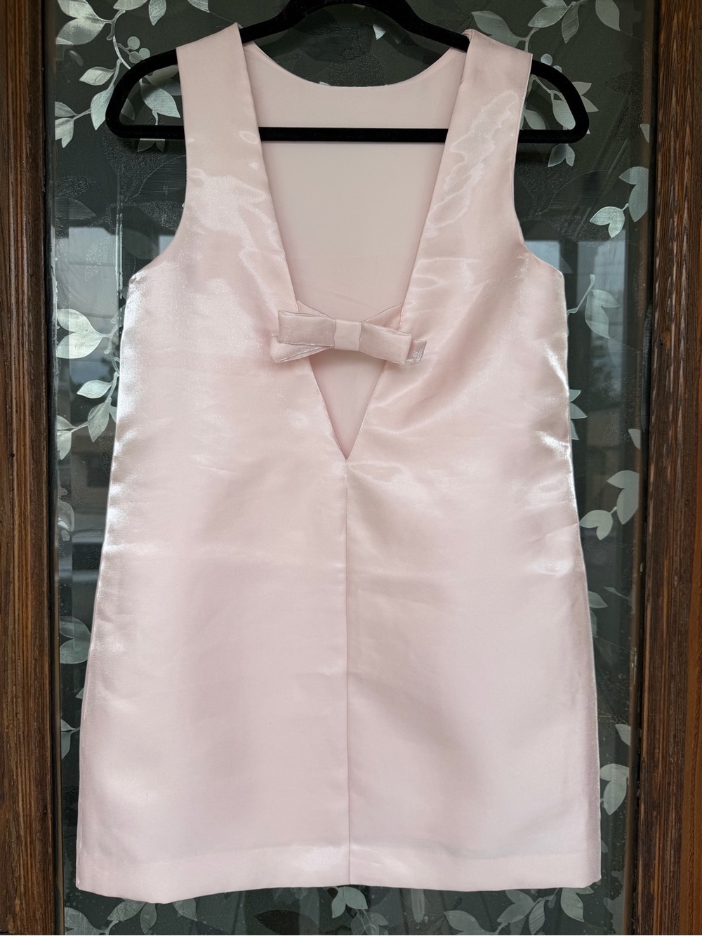 H&M Divided Light Pink Sleeveless Mini Shift Dress with Bow Detail Like New - Picture 2 of 10